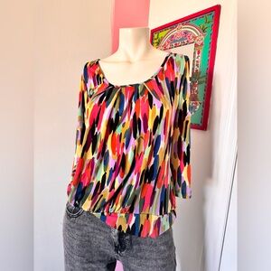 Long Sleeve Y2K Colorful Women's Top